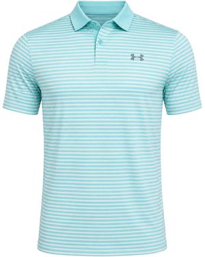 Under Armour Trajectory Stripe Golf Polo Shirt - Blue