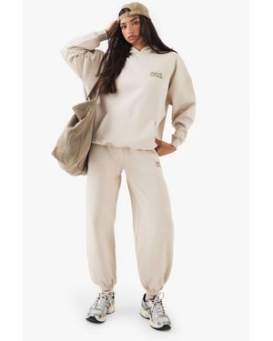 DSGN Studio Run Club Printed Cuffed Jogger - Natural