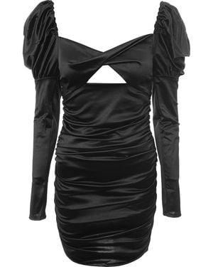 First Distraction The Label Statement Sleeve Mini Dress - Black