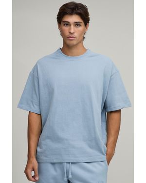 BoohooMAN Oversized Heavyweight Soft Touch T-Shirt - Blue