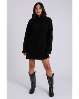 Urban Bliss Mini Roll Neck Dress - Black