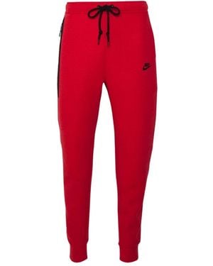 Nike Taped Zips Joggers Cotton - Red