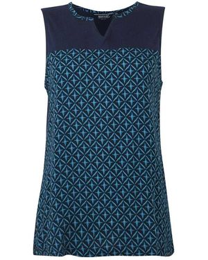 Regatta Janessa Patroon Mouwloze T-Shirt (Marineblauw)