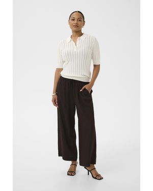 Kaffe Casual Broek Kamilia Casual Broek Loose Fit - Wit