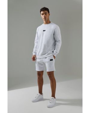 BoohooMAN Active Sweatshirt & Short Tracksuit - Grey