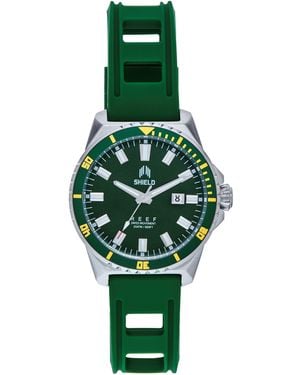 Shield Reef Strap Watch W/Date - Green