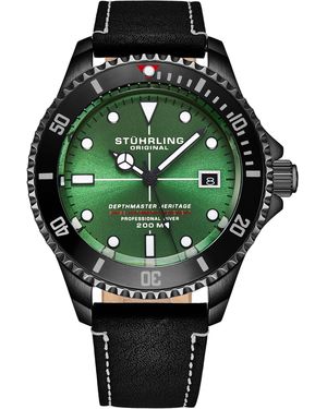 Stuhrling Swiss Automatic Depthmaster Heritage 883Hb 42Mm Diver - Green