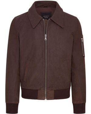 Infinity Leather A2 Cowhide Bomber Jacket-Eura - Brown