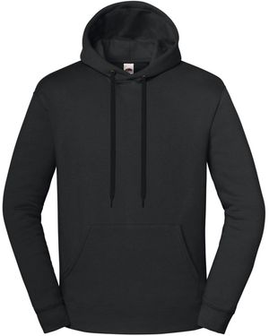 Fruit Of The Loom Iconic Premium Hoodie (Light Graphite) - Black