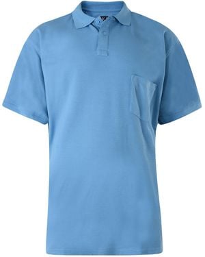 KAM Jeanswear Kam Polo Shirts Short Sleeve Plus Size - Blue