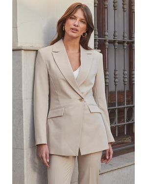 Sosandar Natural Waist Cinching Blazer
