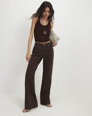 River Island Bootcut Jeans Mid Rise Cotton - Blue