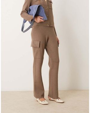 Vila Premium Structured Knit Trouser Co-Ord - Natural