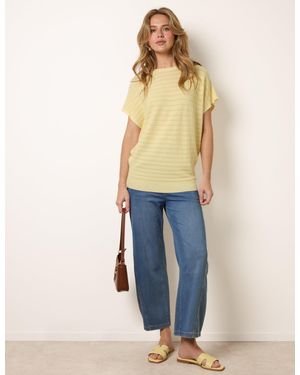 Blue Vanilla Textured Sleeveless Knit Top - Blue