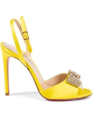 Dee Ocleppo Satin Bow Sandal - Yellow