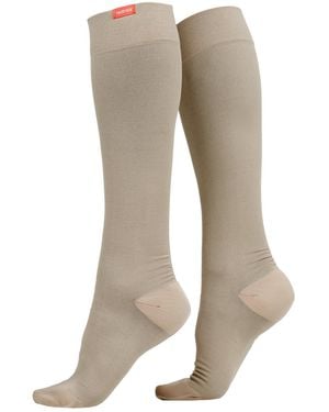 VIM & VIGR Vochtafvoerende Nylon 15-20 Mmhg Compressiesokken - Naturel