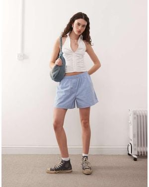 Collusion Halter Neck Shirt Top - White