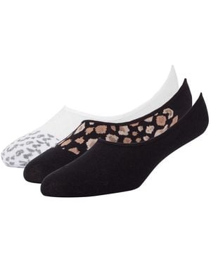Superga Onzichtbare Sokken Met Dierenprint (Set Van 3) /Zwart)