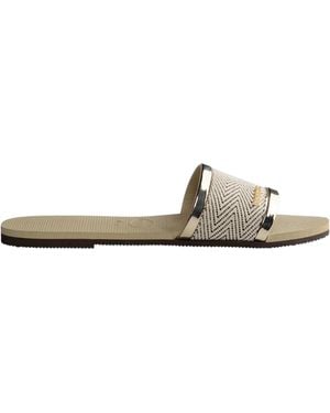 Havaianas Ladies Trancoso Premium Flat Flip Flops - White