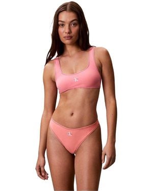 Calvin Klein Bralette-Bikinitop Voor (Scarlet) - Rood