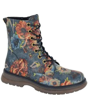 Cipriata Ambretta Ankle Boots Multi Floral - Blue