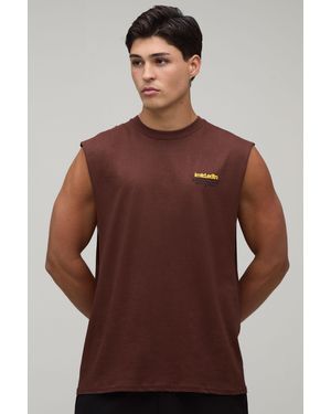BoohooMAN Regular Limited Edition Tank - Brown