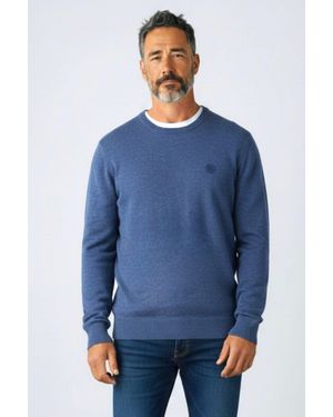 North Sails Crew Neck Wool Blend Jumper - Blue