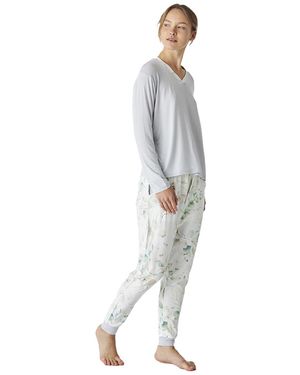 J&j Brothers Jjbep1101 Long Sleeve V-Neck Pyjamas - Grey