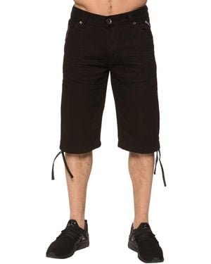Enzo Casual Designer Shorts - Black