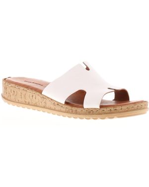 Hush Puppies Sandals Low Wedge Eloise Leather Slip On Leather (Archived) - Black