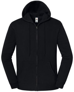 Fruit Of The Loom Iconic Premium Hooded Sweat Jacket - Black