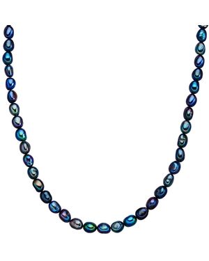 Valero Pearls Fresh Water Cultured Pearl Necklace - Blue