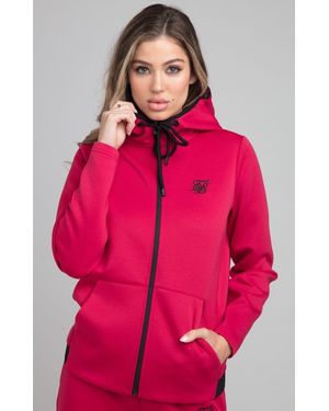 SIKSILK Exhibit Athlete Track Jacket - Pink