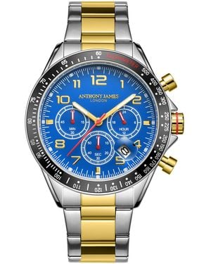 Anthony James Hand Assembled Tachymeter Chrono Two Tone - Grey