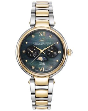 Christophe Duchamp Mother Of Pearl Etoile Moonphase Watch 36 Mm - Metallic