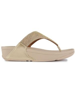 Fitflop Lulu Glitz Toe-Post Sandals - Metallic