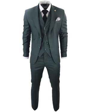 TruClothing Classic 3-Piece Plain Suit - Blue