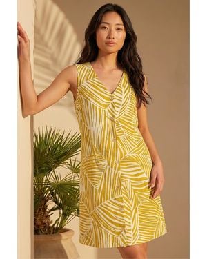 Roman Petite Buttoned Shift Dress - Yellow