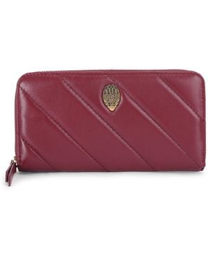 Kurt Geiger Leather Soho Zip Around Wallet - Purple