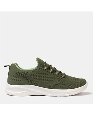 Donnay Knit Runner Slip On Trainers - Green