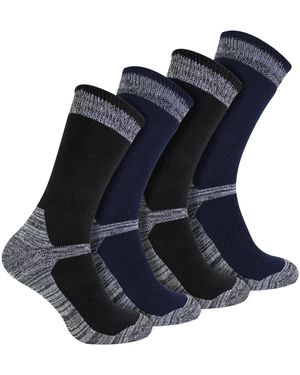 Sock Snob 4 Pack Cotton Reinforced Industrial Outdoor Work Socks - Blue