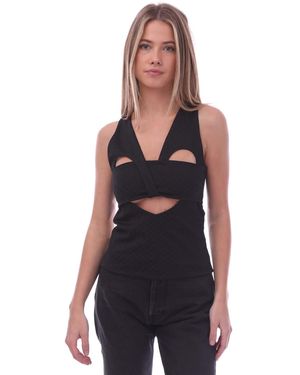 Ambush Mini Monogram Mouwloze Top In Zwart Voor
