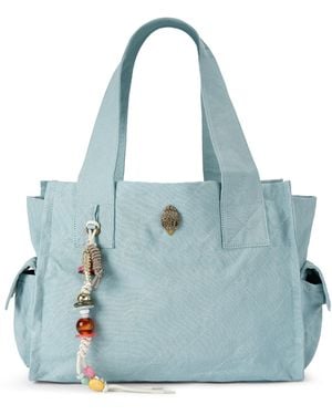 Kurt Geiger Canvas Celia Tote Bag - Blue