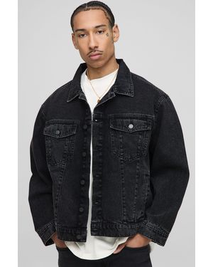 BoohooMAN Regular Jean Jacket - Black