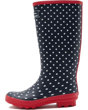 Peter Storm Waterproof Trim Tall Length Wellies With Grippy Outsole - Black