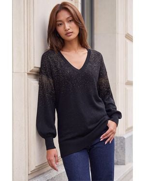 Roman Metallic Boyfriend Jumper - Blue