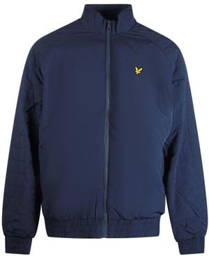 Lyle & Scott Quilted Sleeve Full Zip Jacket Nylon - Blue