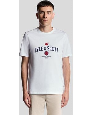 Lyle & Scott Cheers To Tradition Graphic T-Shirt - White