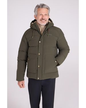 Mountain Warehouse 'Manta' Borg Lined Jacket Isotherm Water Resistant Padded Coat - Brown