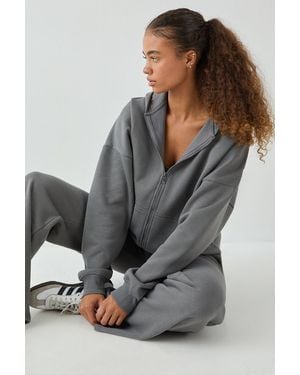 DSGN Studio Oversized Zip Through Hoodie - Grey